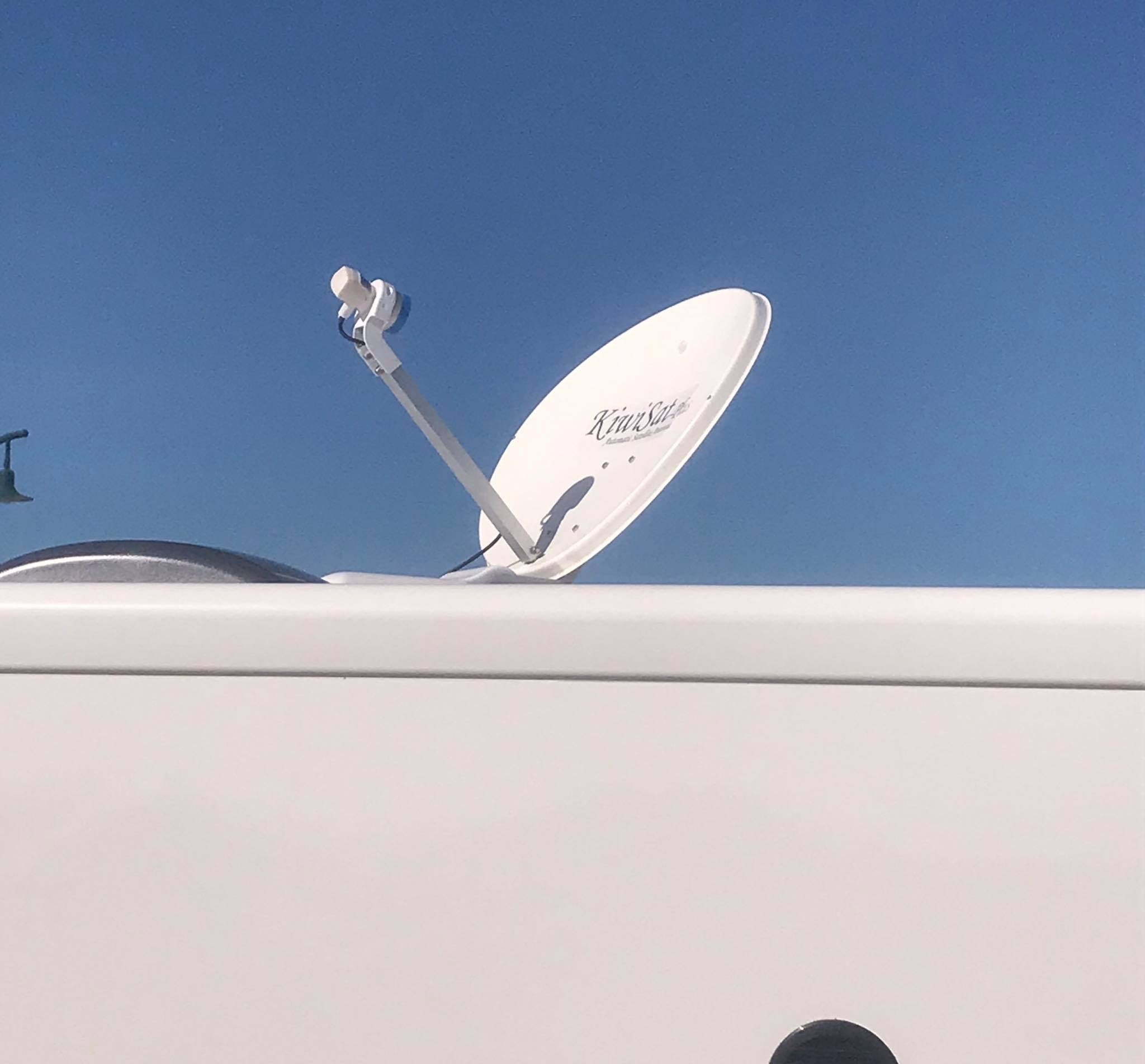 The satellite dish isn't picking up a signal